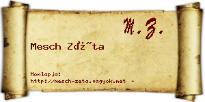 Mesch Zéta névjegykártya